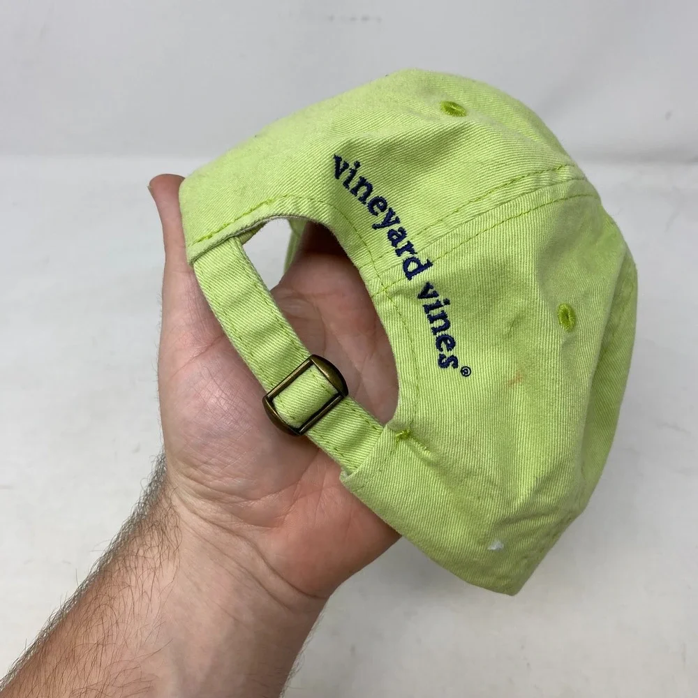 Vineyard Vines Adult‎ Unisex Georgia Whale Logo Baseball Hat Strapback Green